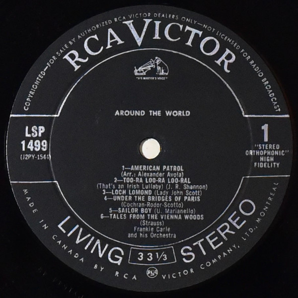 Frankie Carle And His Orchestra - Around The World | RCA Victor (LSP-1499) - 3 Frankie Carle And His Orchestra - Around The World | RCA Victor (LSP-1499) - 3