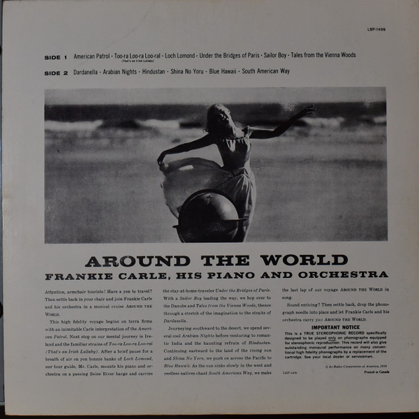 Frankie Carle And His Orchestra - Around The World | RCA Victor (LSP-1499) - 2 Frankie Carle And His Orchestra - Around The World | RCA Victor (LSP-1499) - 2