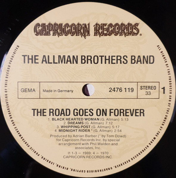 The Allman Brothers Band - The Road Goes On Forever (A Collection Of Their Greatest Recordings) | Capricorn Records (2637 101) - 4