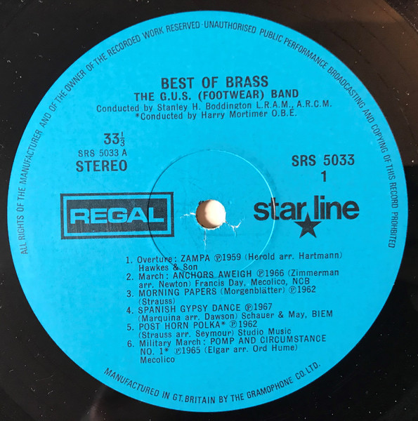 The G.U.S. Footwear Band - Best Of Brass | Regal (SRS 5033) - 3