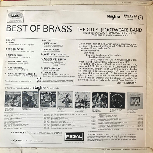 The G.U.S. Footwear Band - Best Of Brass | Regal (SRS 5033) - 2