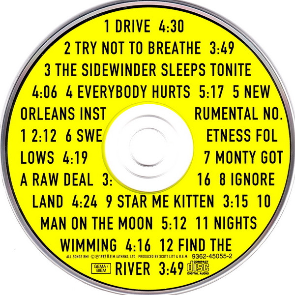 R.E.M. - Automatic For The People | Warner Bros. Records (9362-45055-2) - 3