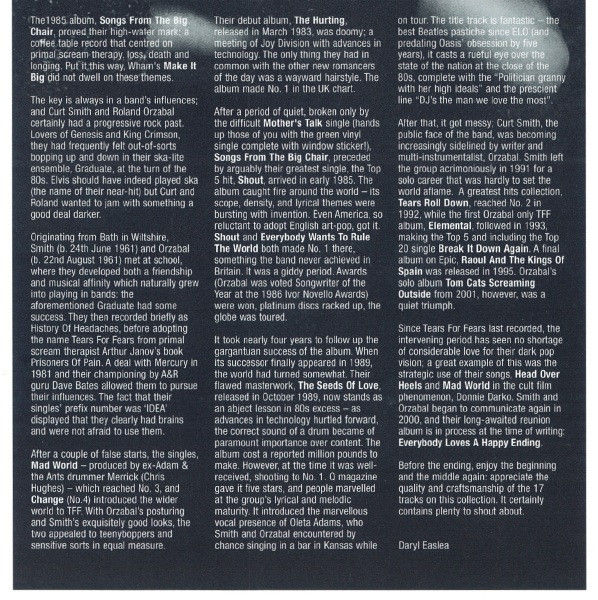 Tears For Fears - The Collection | Spectrum Music (063 358-2) - 3