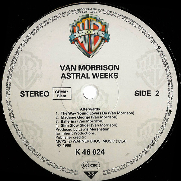 Van Morrison - Astral Weeks | Warner Bros. Records (K 46024) - 4