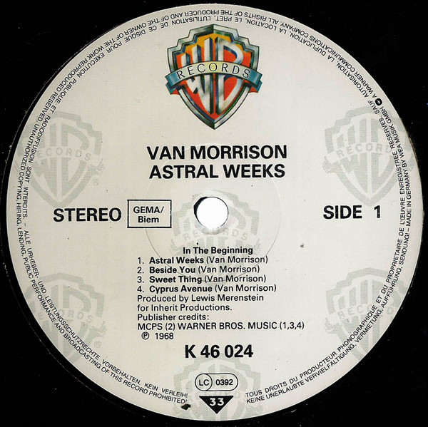Van Morrison - Astral Weeks | Warner Bros. Records (K 46024) - 3