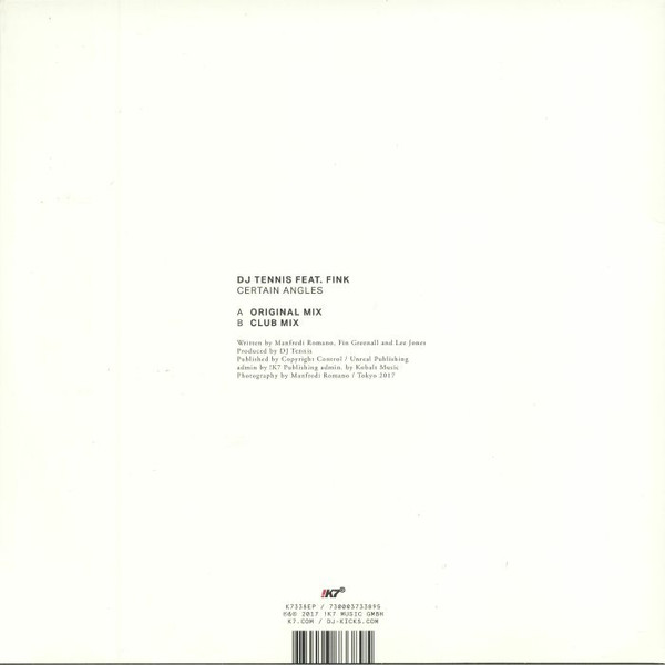 DJ Tennis Feat. Fink - Certain Angles | !K7 Records (K7338EP) - main