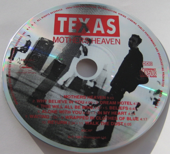 Texas - Mothers Heaven | Mercury (848 578-2) - 3
