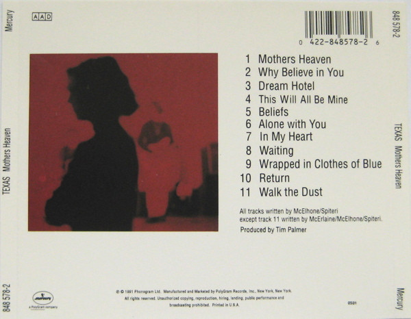 Texas - Mothers Heaven | Mercury (848 578-2) - 2