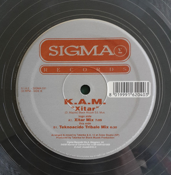 K.A.M. - Xitar | Sigma Records (Sigma 031) - main K.A.M. - Xitar | Sigma Records (Sigma 031) - main
