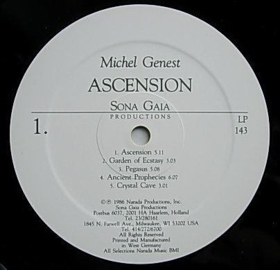 Michel Genest - Ascension | Sona Gaia Productions (LP-143) - 3 Michel Genest - Ascension | Sona Gaia Productions (LP-143) - 3