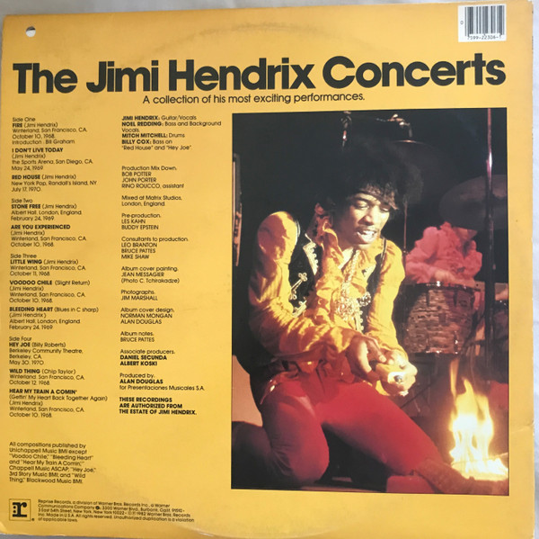 Jimi Hendrix - The Jimi Hendrix Concerts | Reprise Records (9 22306-1, 1-22306) - 4 Jimi Hendrix - The Jimi Hendrix Concerts | Reprise Records (9 22306-1, 1-22306) - 4