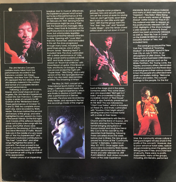 Jimi Hendrix - The Jimi Hendrix Concerts | Reprise Records (9 22306-1, 1-22306) - 2 Jimi Hendrix - The Jimi Hendrix Concerts | Reprise Records (9 22306-1, 1-22306) - 2