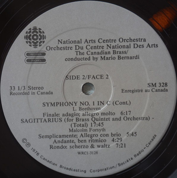 National Arts Centre Orchestra  With The Canadian Brass Conducted By Mario Bernardi - National Arts Centre Orchestra With The Canadian Brass | Canadian Broadcasting Corporation (SM 328) - 4