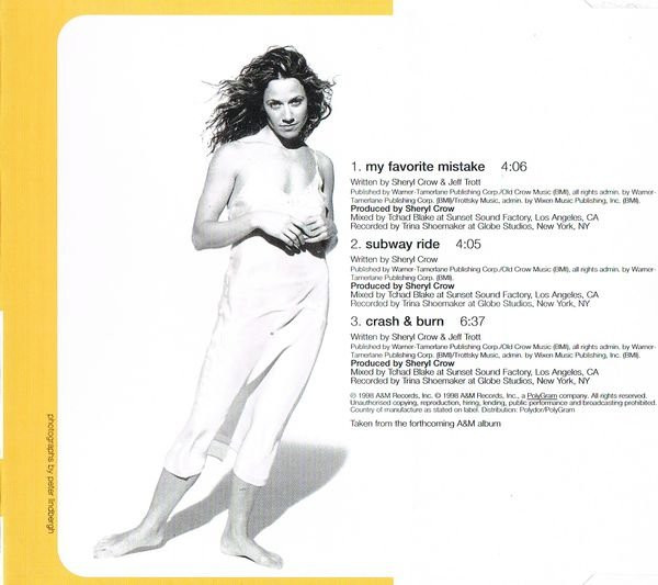 Sheryl Crow - My Favorite Mistake | A&M Records (582 763-2) - 3