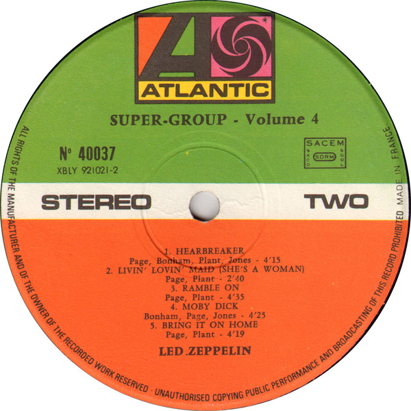 Led Zeppelin - Led Zeppelin II | Atlantic (40 037) - 3 Led Zeppelin - Led Zeppelin II | Atlantic (40 037) - 3