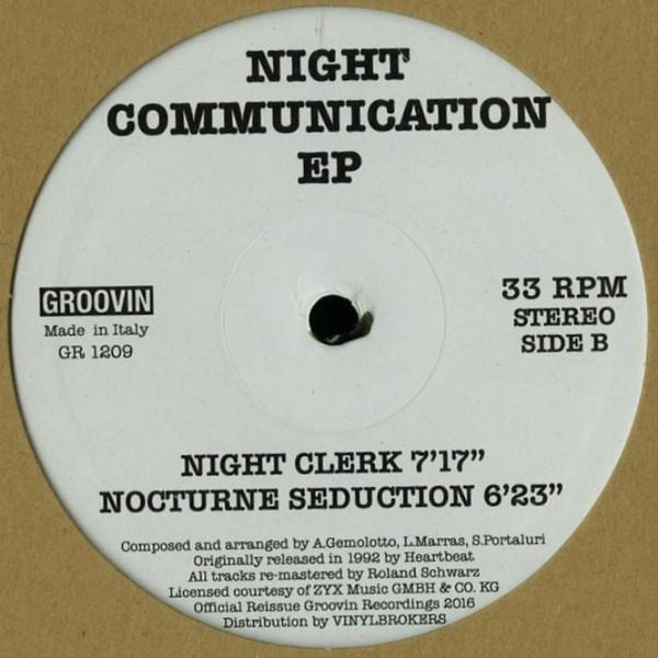 Night Communication - Night Communication EP | Groovin Recordings (GR 1209) - 2 Night Communication - Night Communication EP | Groovin Recordings (GR 1209) - 2