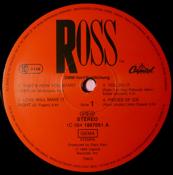 Diana Ross - Ross | Capitol Records (1C 064 1867051) - 2 Diana Ross - Ross | Capitol Records (1C 064 1867051) - 2