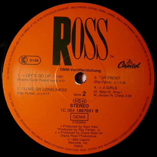 Diana Ross - Ross | Capitol Records (1C 064 1867051) - 3 Diana Ross - Ross | Capitol Records (1C 064 1867051) - 3