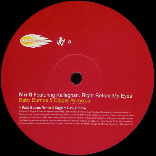 N'n'G Featuring Kallaghan - Right Before My Eyes | Heat Recordings (HEAT 015FX) - 2 N'n'G Featuring Kallaghan - Right Before My Eyes | Heat Recordings (HEAT 015FX) - 2