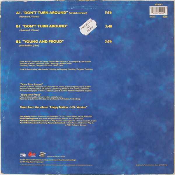 Ace Of Base - Don't Turn Around | Metronome (855 525-1) - 2