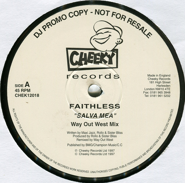 Faithless - Salva Mea | Cheeky Records (CHEK12018)