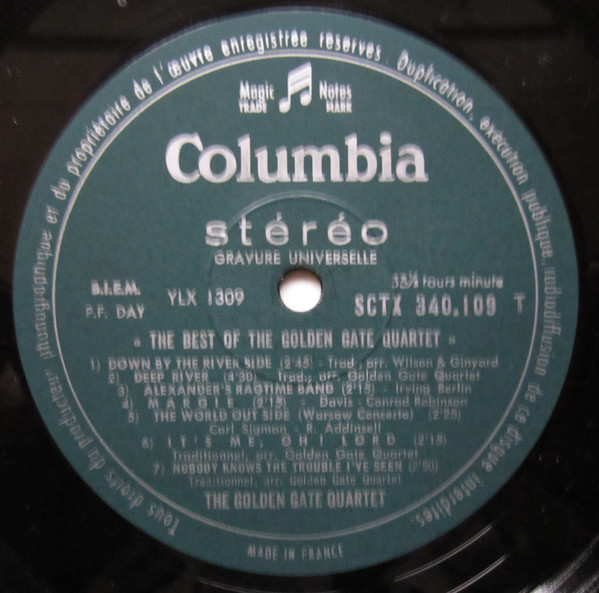 The Golden Gate Quartet - The Best Of The Golden Gate Quartet | Columbia (SCTX 340.109 T) - 4 The Golden Gate Quartet - The Best Of The Golden Gate Quartet | Columbia (SCTX 340.109 T) - 4