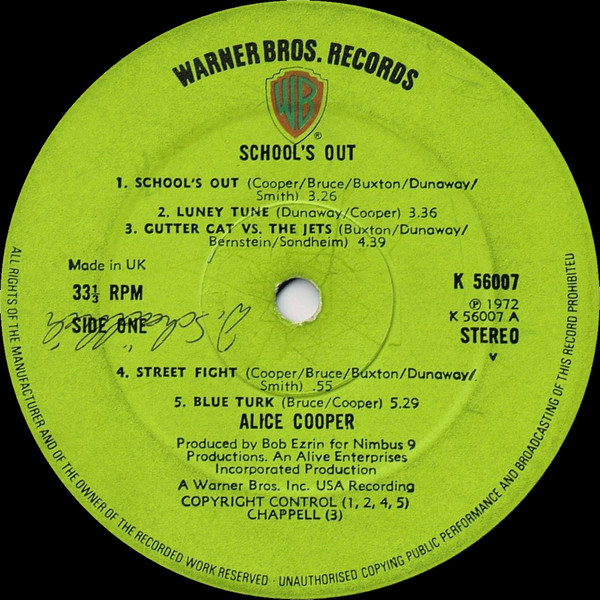 Alice Cooper - School's Out | Warner Bros. Records (K 56007) - 4 Alice Cooper - School's Out | Warner Bros. Records (K 56007) - 4