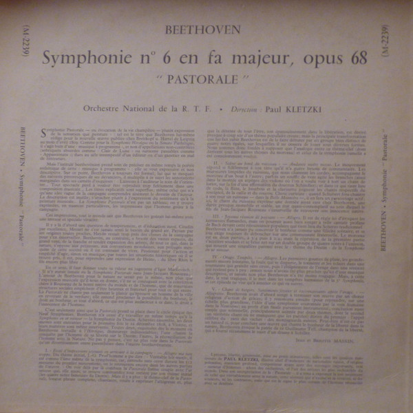 Ludwig van Beethoven - Paul Kletzki , Orchestre National De France - Symphonie N°6 En Fa Majeur, Op.68 - "Pastorale" | Guilde Internationale Du Disque (M-2239) - 2