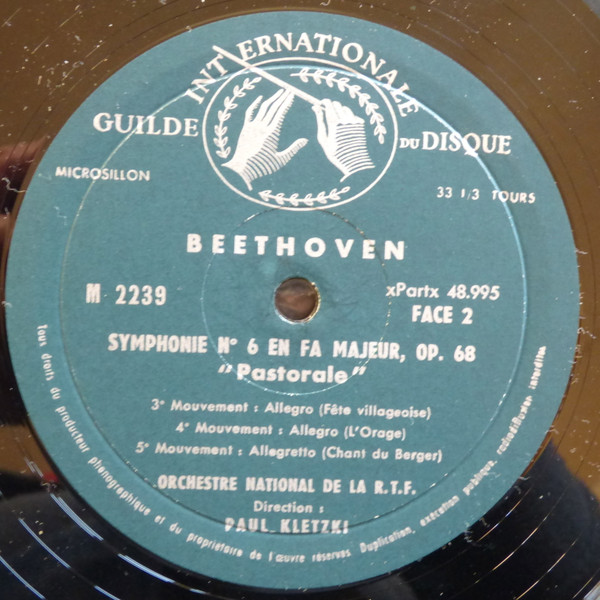 Ludwig van Beethoven - Paul Kletzki , Orchestre National De France - Symphonie N°6 En Fa Majeur, Op.68 - "Pastorale" | Guilde Internationale Du Disque (M-2239) - 4