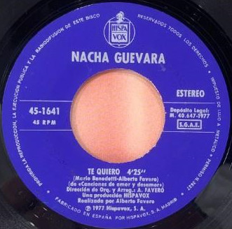 Nacha Guevara - Te Quiero / Ustedes Y Nosotros | Hispavox (45-1641) - 3