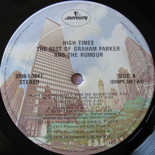 Graham Parker And The Rumour - High Times - The Best Of Graham Parker And The Rumour | Mercury (SRM-1-3847) - 4 Graham Parker And The Rumour - High Times - The Best Of Graham Parker And The Rumour | Mercury (SRM-1-3847) - 4