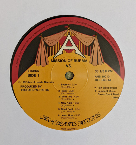 Mission Of Burma - Vs. | Matador (OLE 868-1) - 3 Mission Of Burma - Vs. | Matador (OLE 868-1) - 3