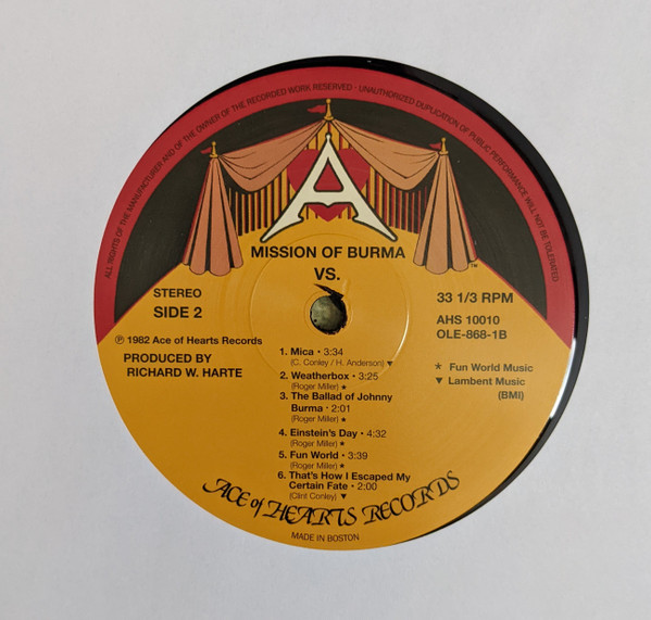 Mission Of Burma - Vs. | Matador (OLE 868-1) - 4 Mission Of Burma - Vs. | Matador (OLE 868-1) - 4
