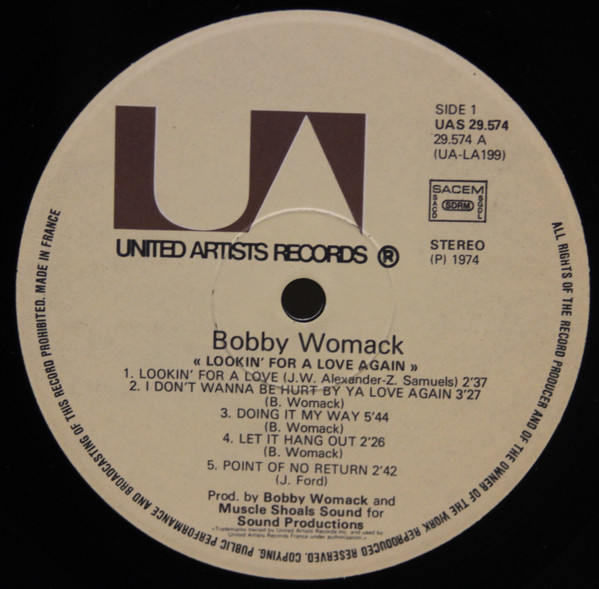 Bobby Womack - Lookin' For A Love Again | United Artists Records (UAS 29574) - 3 Bobby Womack - Lookin' For A Love Again | United Artists Records (UAS 29574) - 3
