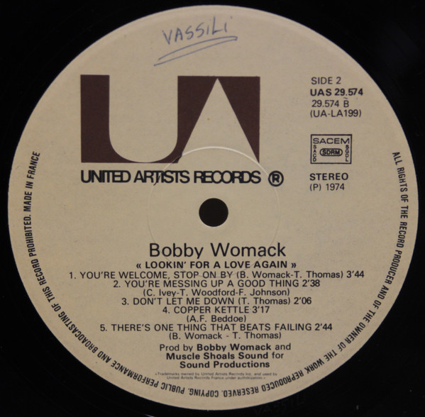 Bobby Womack - Lookin' For A Love Again | United Artists Records (UAS 29574) - 4 Bobby Womack - Lookin' For A Love Again | United Artists Records (UAS 29574) - 4