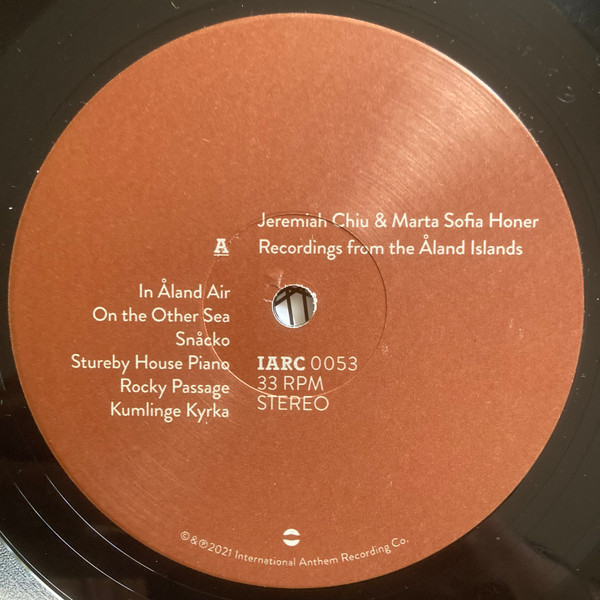 Jeremiah Chiu & Marta Sofia Honer - Recordings From The Åland Islands | International Anthem Recording Company (IARC0053) - 3