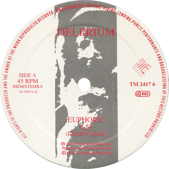 Delerium - Euphoric | Third Mind Records (TM 2417 6) - 3