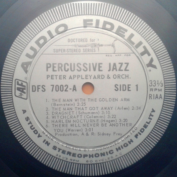 Peter Appleyard Orchestra - Percussive Jazz | Audio Fidelity (DFS 7002) - 3 Peter Appleyard Orchestra - Percussive Jazz | Audio Fidelity (DFS 7002) - 3