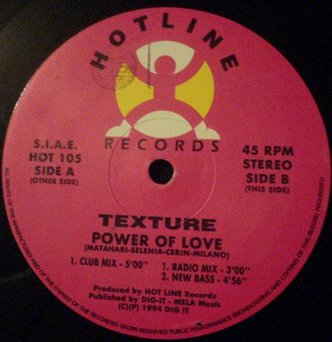 Texture - Power Of Love | Hotline Records (HOT 105) - main Texture - Power Of Love | Hotline Records (HOT 105) - main