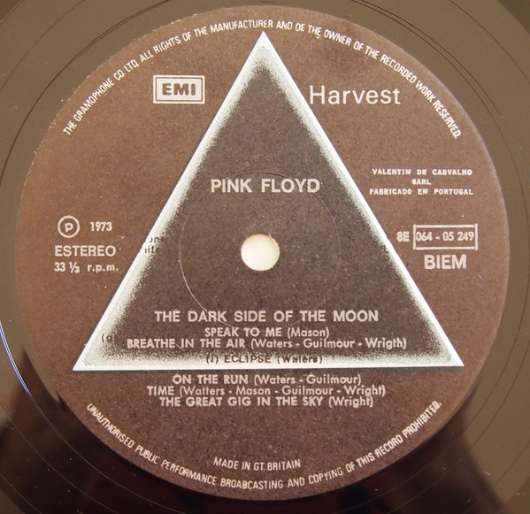 Pink Floyd - The Dark Side Of The Moon | Harvest (SHVL 804) - 4