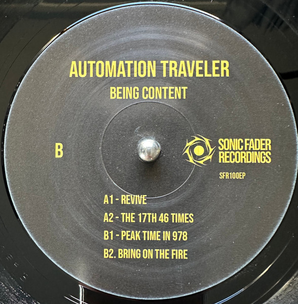Automation Traveler - Being Content | Sonic Fader Recordings (SFR100EP) - 4