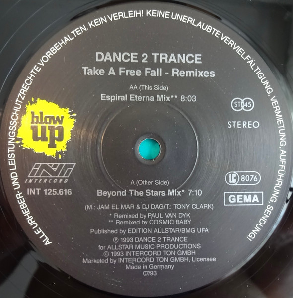Dance 2 Trance - Take A Free Fall - Remixes | Blow Up (INT 125.616) - 3 Dance 2 Trance - Take A Free Fall - Remixes | Blow Up (INT 125.616) - 3