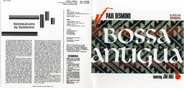 Paul Desmond Featuring Jim Hall - Bossa Antigua | RCA Victor (74321747952) - 3