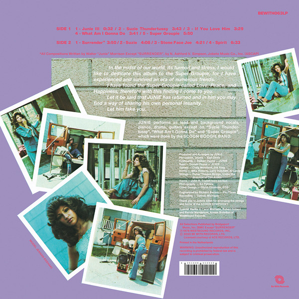 Junie Morrison - Suzie Super Groupie | Be With Records (BEWITH063LP)