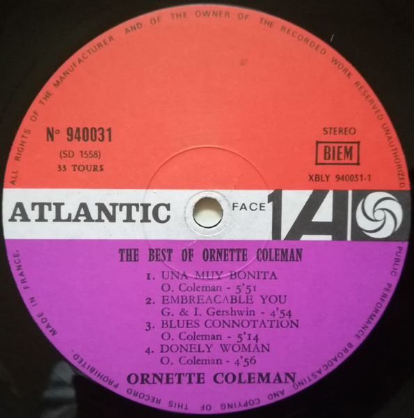 Ornette Coleman - The Best Of Ornette Coleman | Atlantic (940031) - 3