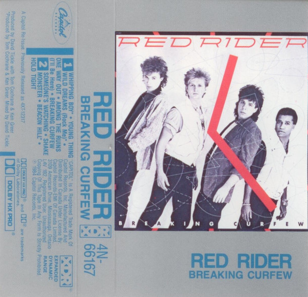 Red Rider - Breaking Curfew [Cassette] | Capitol Records (4XT 12317) - 2
