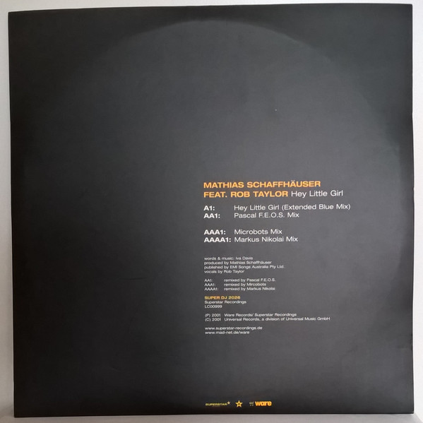Mathias Schaffhäuser Feat. Rob Taylor - Hey Little Girl | Superstar Recordings (SUPER DJ 2026) - 2 Mathias Schaffhäuser Feat. Rob Taylor - Hey Little Girl | Superstar Recordings (SUPER DJ 2026) - 2