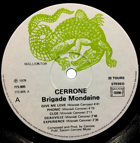 Cerrone - Brigade Mondaine | Malligator (773805) - 3