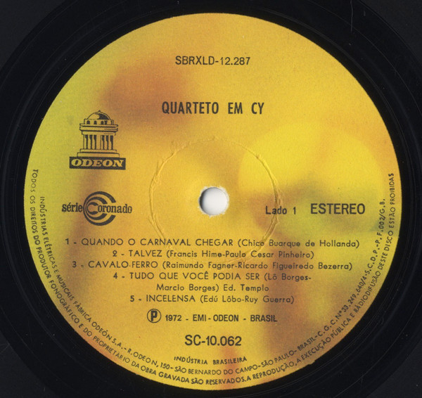 Quarteto Em Cy - Quarteto Em Cy | Odeon (SC-10.062) - 4