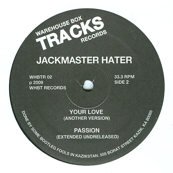 Jackmaster Hater - Your Love (Original Unreleased Version) (Female Vocals) | Warehouse Box Tracks Records (WHBTR 02) - 2 Jackmaster Hater - Your Love (Original Unreleased Version) (Female Vocals) | Warehouse Box Tracks Records (WHBTR 02) - 2